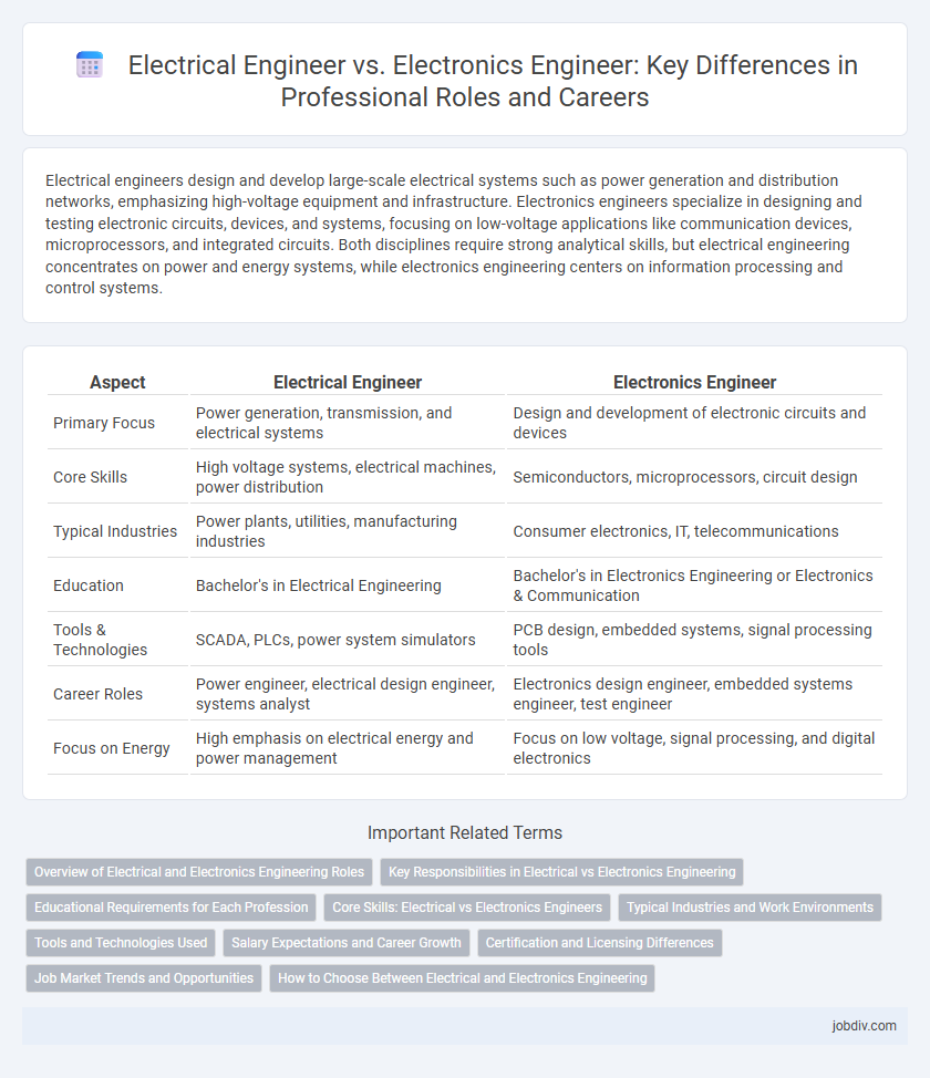 Electrical Engineer vs. Electronics Engineer: Key Differences in Professional Roles and Careers