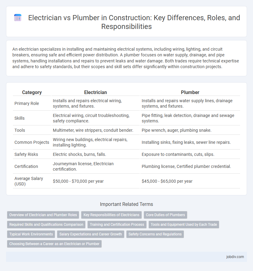 Electrician vs Plumber in Construction: Key Differences, Roles, and Responsibilities