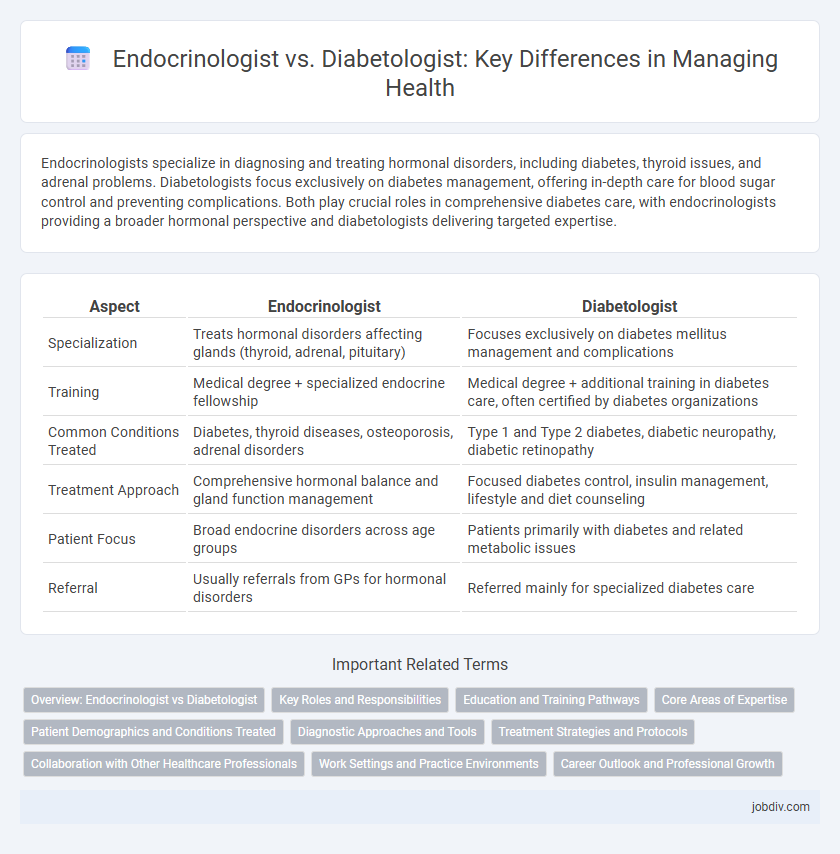 Endocrinologist vs. Diabetologist: Key Differences in Managing Health