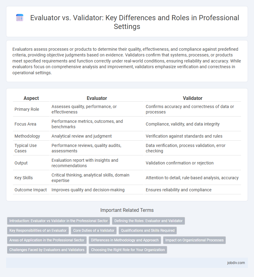 Evaluator vs. Validator: Key Differences and Roles in Professional Settings