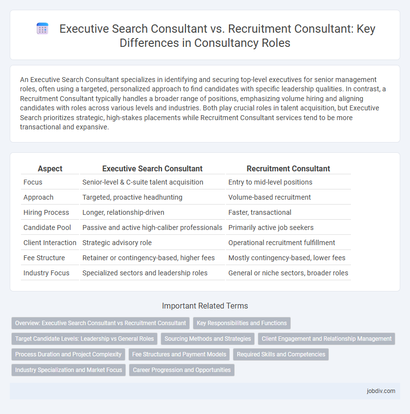 Executive Search Consultant vs. Recruitment Consultant: Key Differences in Consultancy Roles