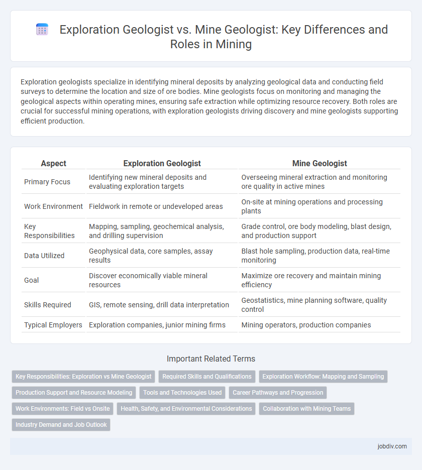 Exploration Geologist vs. Mine Geologist: Key Differences and Roles in Mining