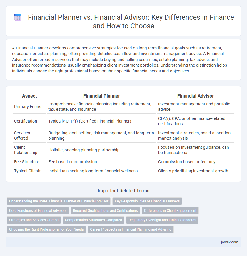 Financial Planner vs. Financial Advisor: Key Differences in Finance and How to Choose