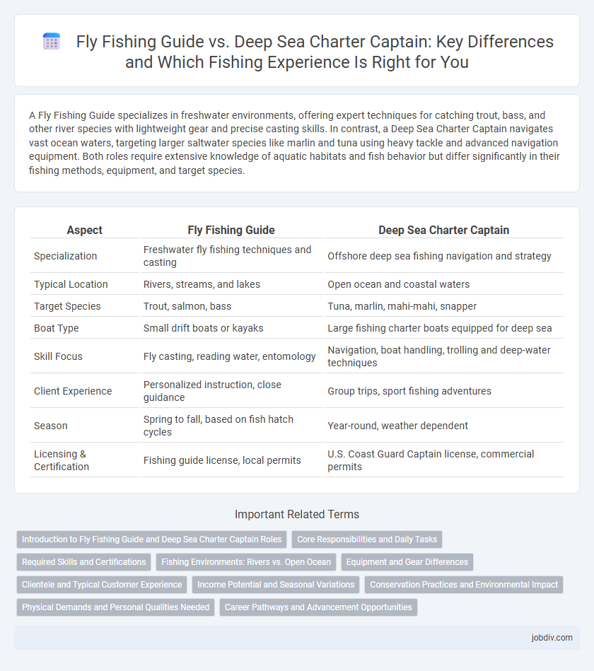 Fly Fishing Guide vs. Deep Sea Charter Captain: Key Differences and Which Fishing Experience Is Right for You