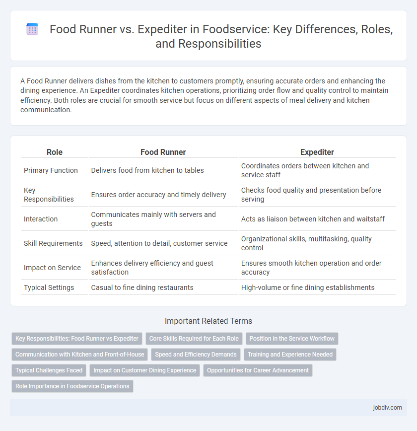 Food Runner vs. Expediter in Foodservice: Key Differences, Roles, and Responsibilities