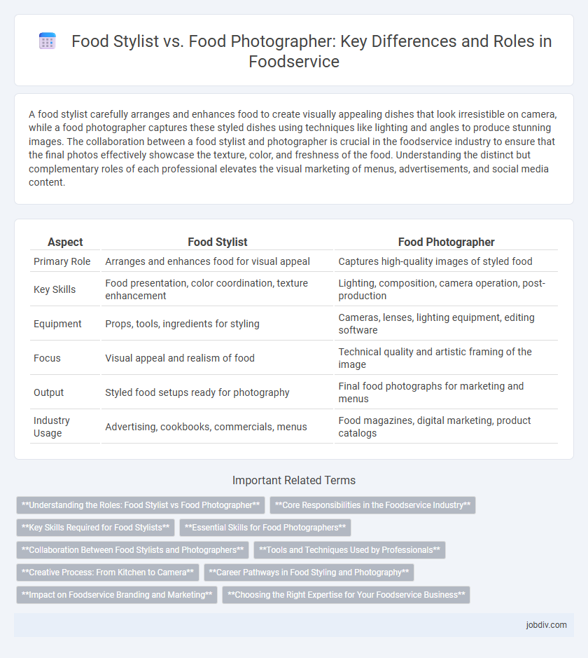 Food Stylist vs. Food Photographer: Key Differences and Roles in Foodservice