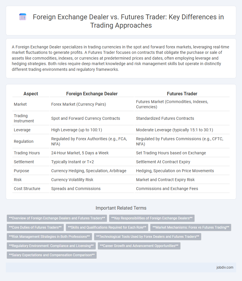 Foreign Exchange Dealer vs. Futures Trader: Key Differences in Trading Approaches
