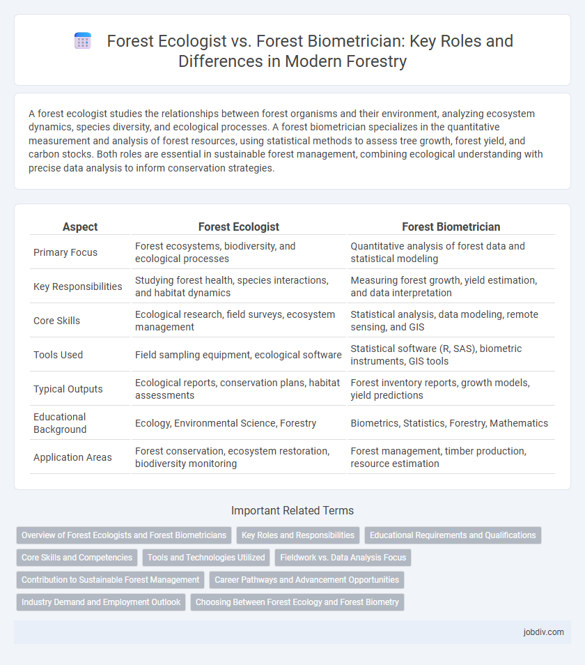 Forest Ecologist vs. Forest Biometrician: Key Roles and Differences in Modern Forestry