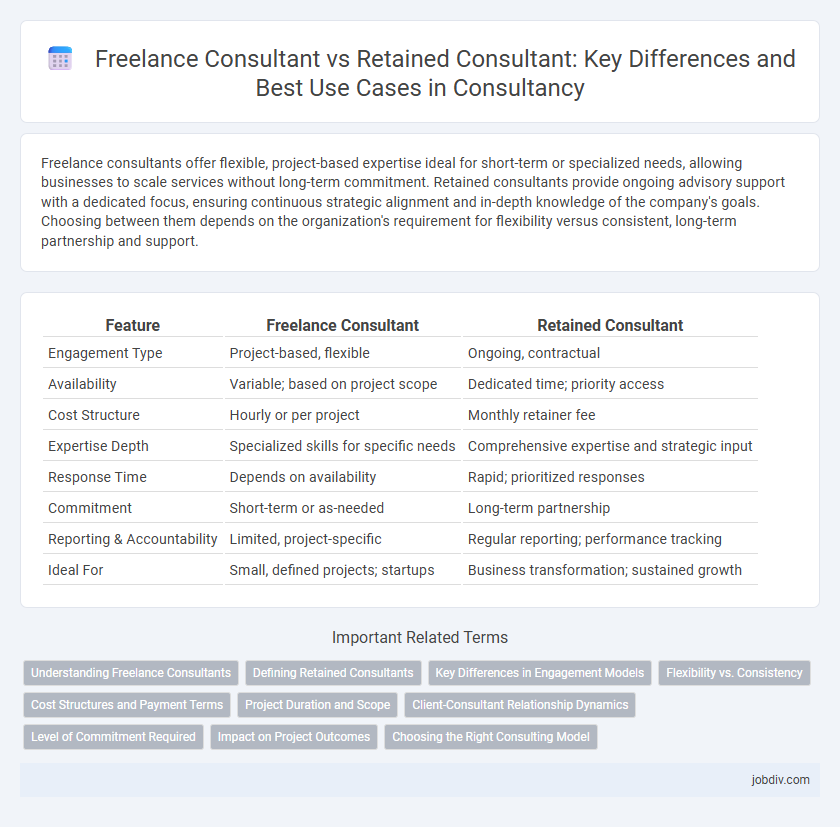 Freelance Consultant vs Retained Consultant: Key Differences and Best Use Cases in Consultancy