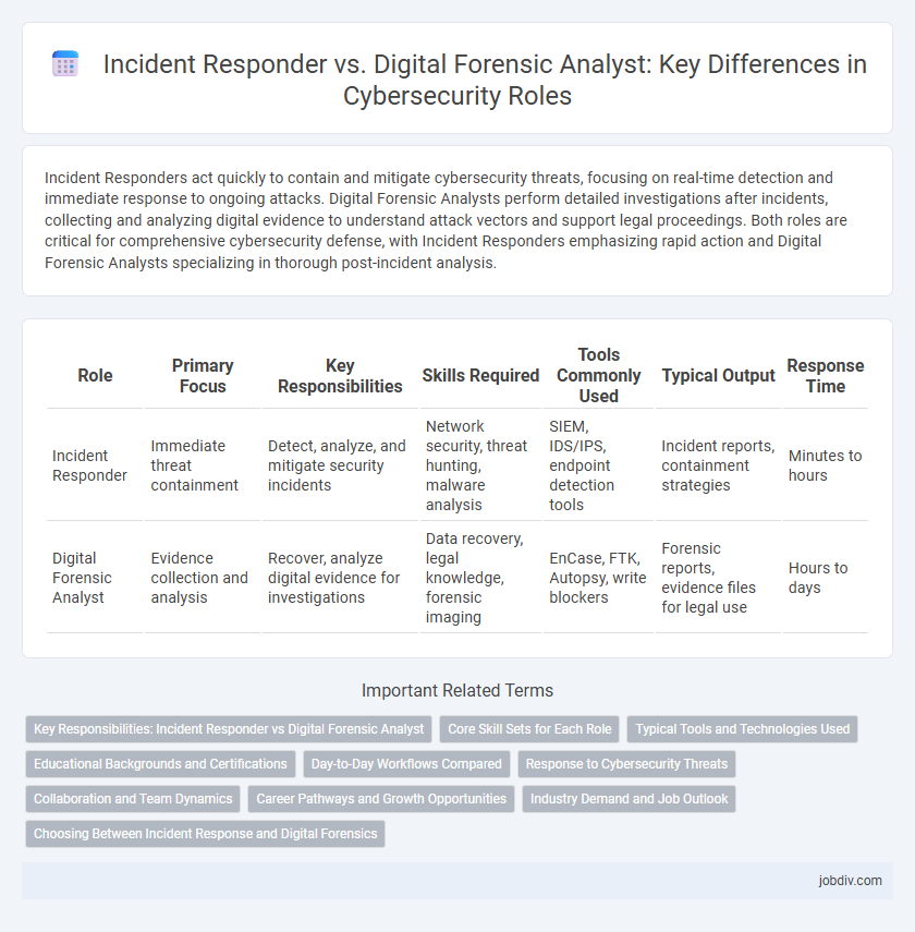 Incident Responder vs. Digital Forensic Analyst: Key Differences in Cybersecurity Roles