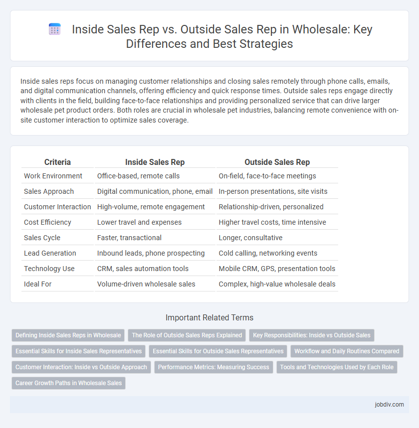 Inside Sales Rep vs. Outside Sales Rep in Wholesale: Key Differences and Best Strategies