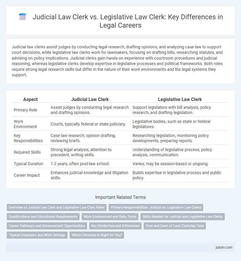 Judicial Law Clerk vs. Legislative Law Clerk: Key Differences in Legal Careers