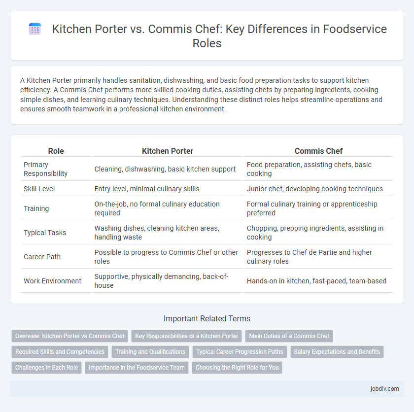 Kitchen Porter vs. Commis Chef: Key Differences in Foodservice Roles