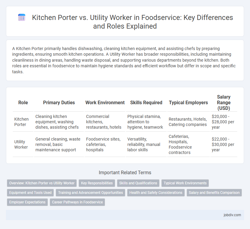 Kitchen Porter vs. Utility Worker in Foodservice: Key Differences and Roles Explained