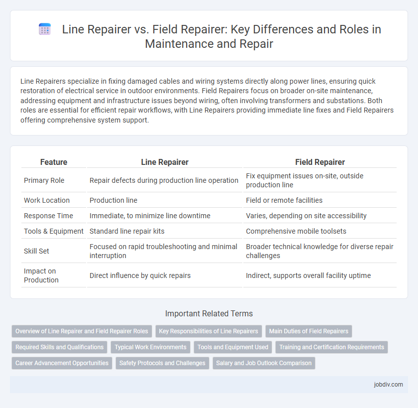 Line Repairer vs. Field Repairer: Key Differences and Roles in Maintenance and Repair