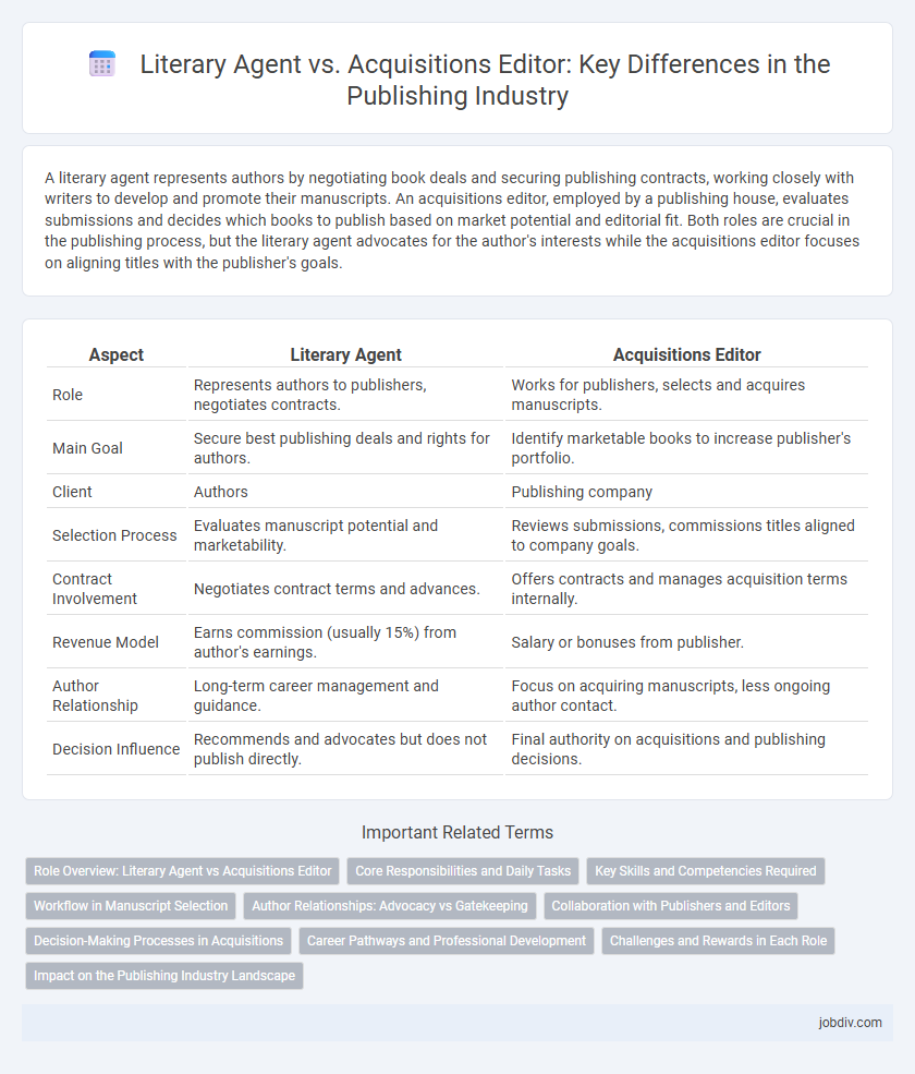 Literary Agent vs. Acquisitions Editor: Key Differences in the Publishing Industry