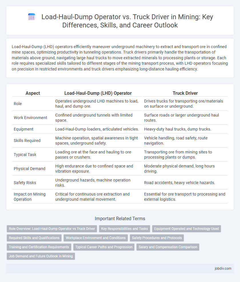 Load-Haul-Dump Operator vs. Truck Driver in Mining: Key Differences, Skills, and Career Outlook