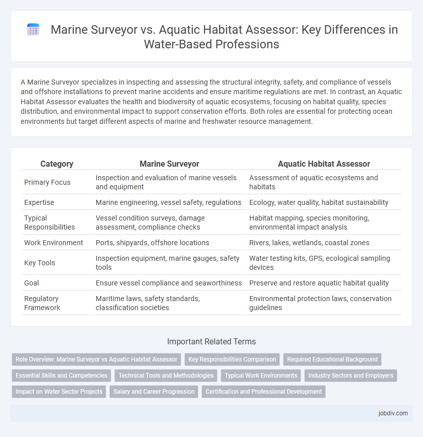 Marine Surveyor vs. Aquatic Habitat Assessor: Key Differences in Water-Based Professions