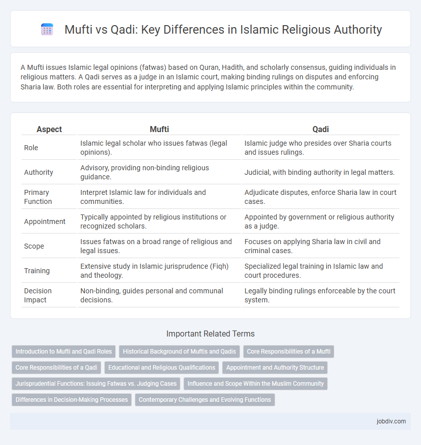 Mufti vs Qadi: Key Differences in Islamic Religious Authority