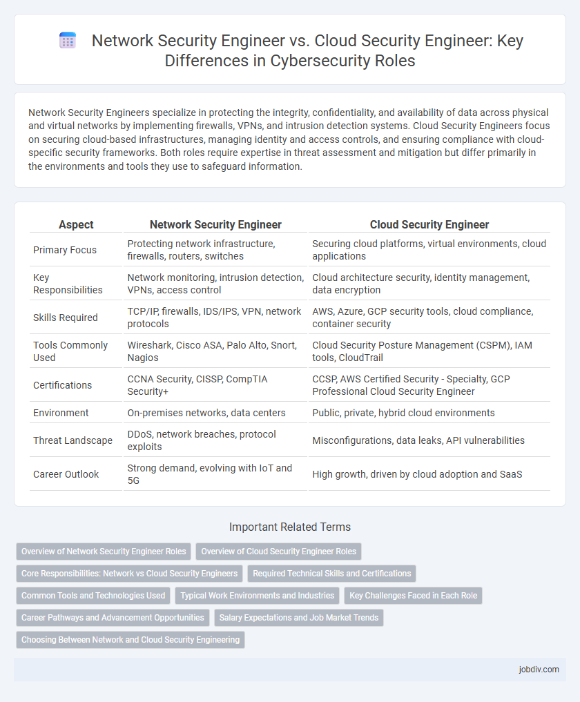 Network Security Engineer vs. Cloud Security Engineer: Key Differences in Cybersecurity Roles