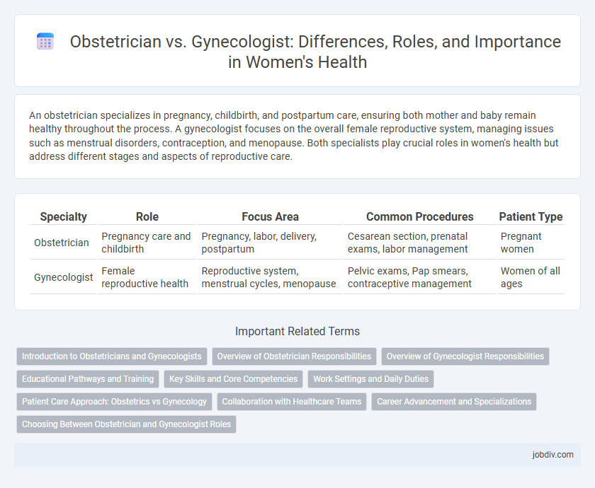 Obstetrician vs. Gynecologist: Differences, Roles, and Importance in Women's Health