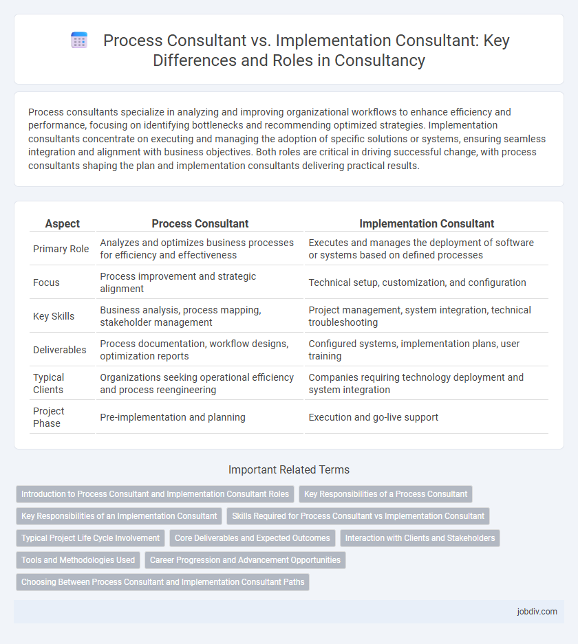 Process Consultant vs. Implementation Consultant: Key Differences and Roles in Consultancy