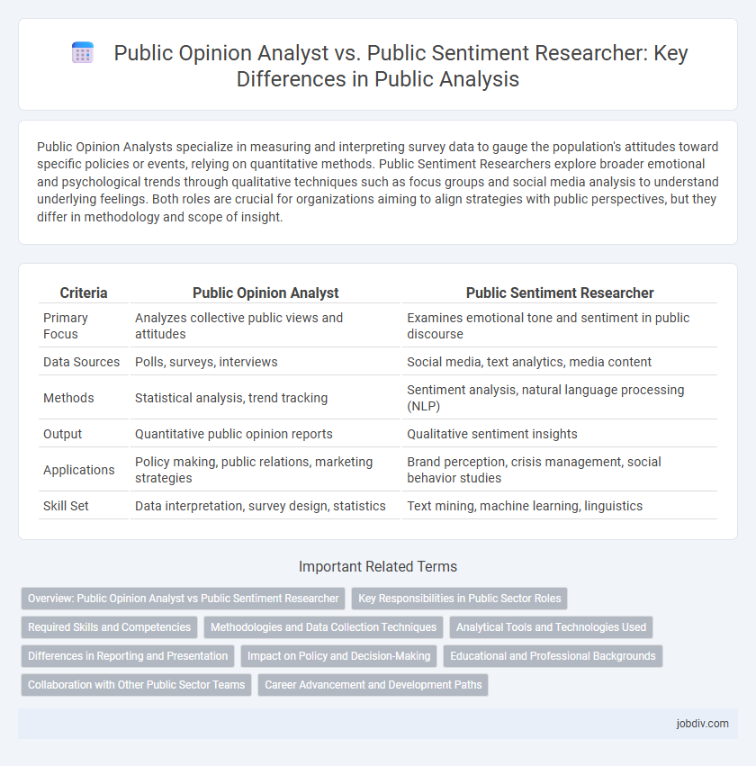 Public Opinion Analyst vs. Public Sentiment Researcher: Key Differences in Public Analysis