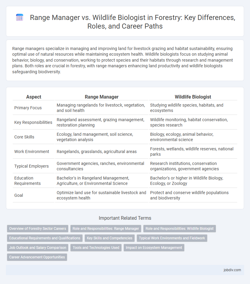 Range Manager vs. Wildlife Biologist in Forestry: Key Differences, Roles, and Career Paths