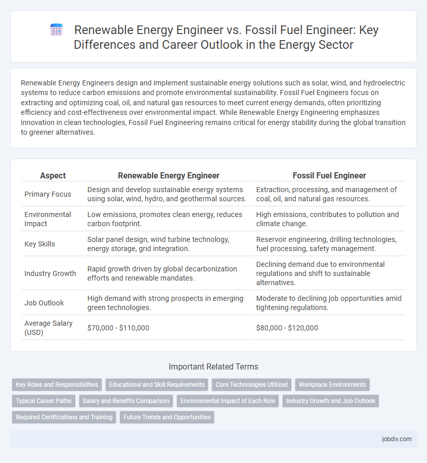 Renewable Energy Engineer vs. Fossil Fuel Engineer: Key Differences and Career Outlook in the Energy Sector
