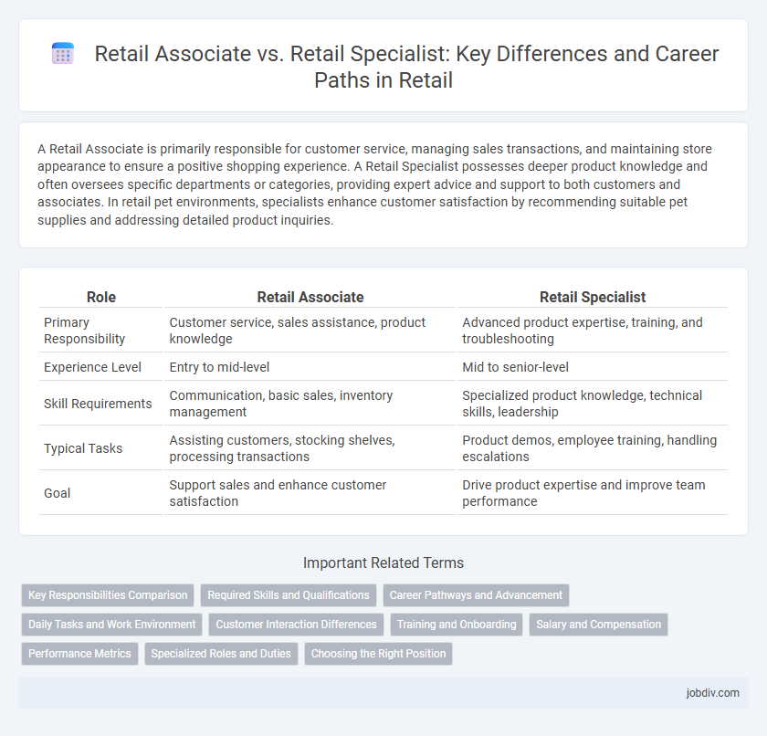 Retail Associate vs. Retail Specialist: Key Differences and Career Paths in Retail