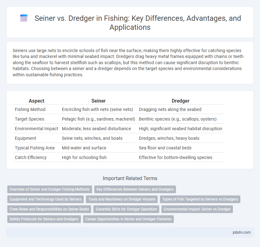 Seiner vs. Dredger in Fishing: Key Differences, Advantages, and Applications