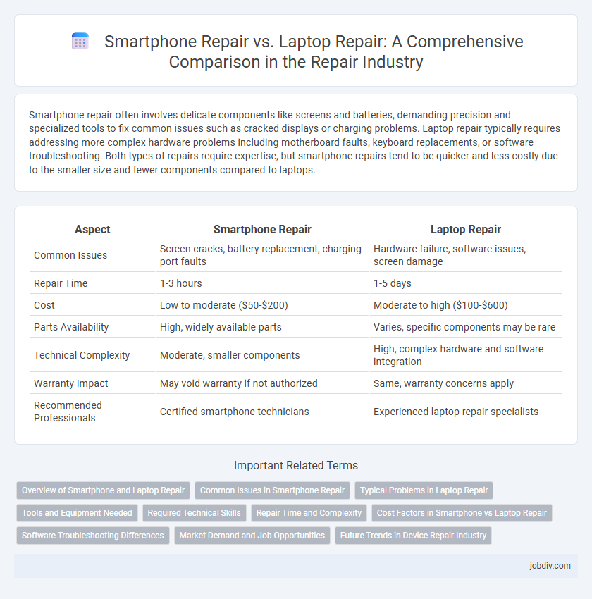 Smartphone Repair vs. Laptop Repair: A Comprehensive Comparison in the Repair Industry
