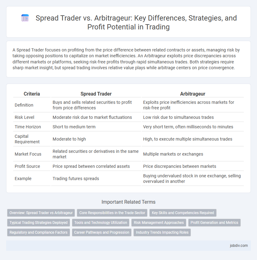 Spread Trader vs. Arbitrageur: Key Differences, Strategies, and Profit Potential in Trading