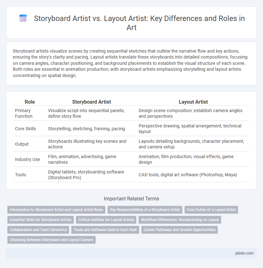 Storyboard Artist vs. Layout Artist: Key Differences and Roles in Art
