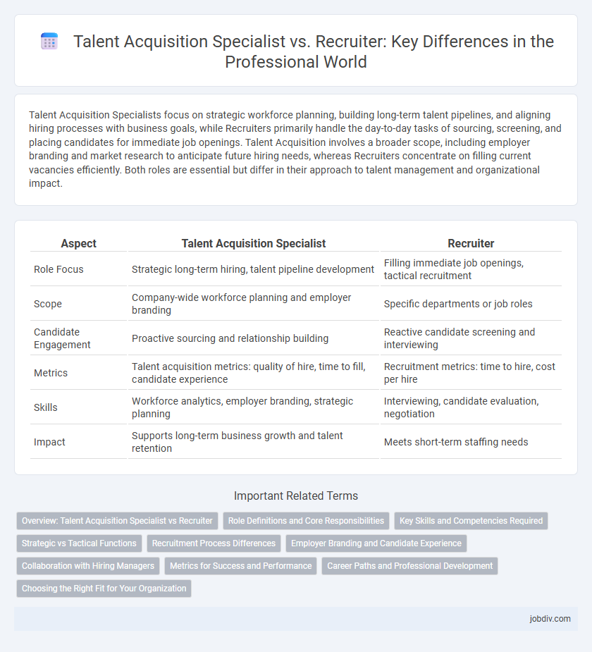 Talent Acquisition Specialist vs. Recruiter: Key Differences in the Professional World