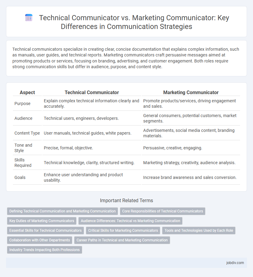 Technical Communicator vs. Marketing Communicator: Key Differences in Communication Strategies