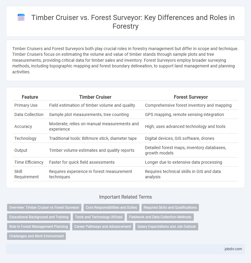 Timber Cruiser vs. Forest Surveyor: Key Differences and Roles in Forestry