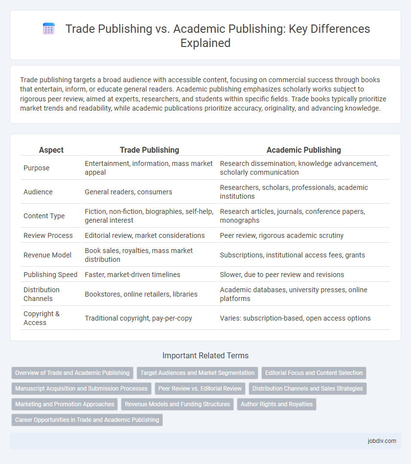 Trade Publishing vs. Academic Publishing: Key Differences Explained