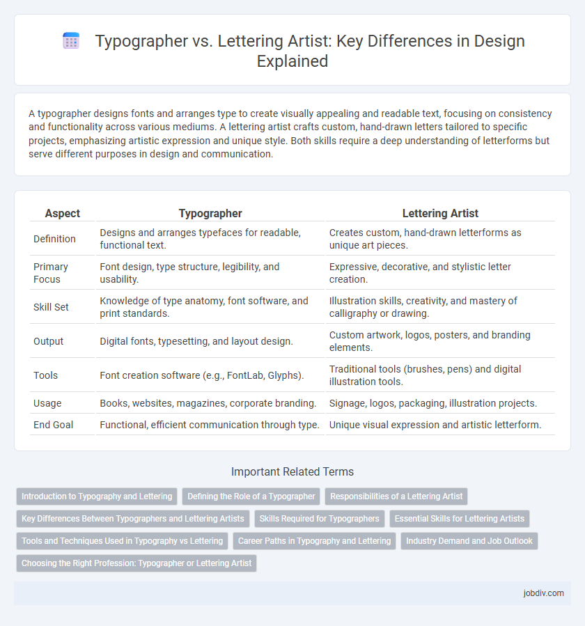 Typographer vs. Lettering Artist: Key Differences in Design Explained