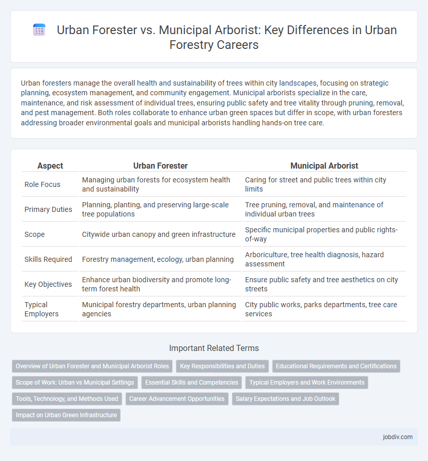 Urban Forester vs. Municipal Arborist: Key Differences in Urban Forestry Careers