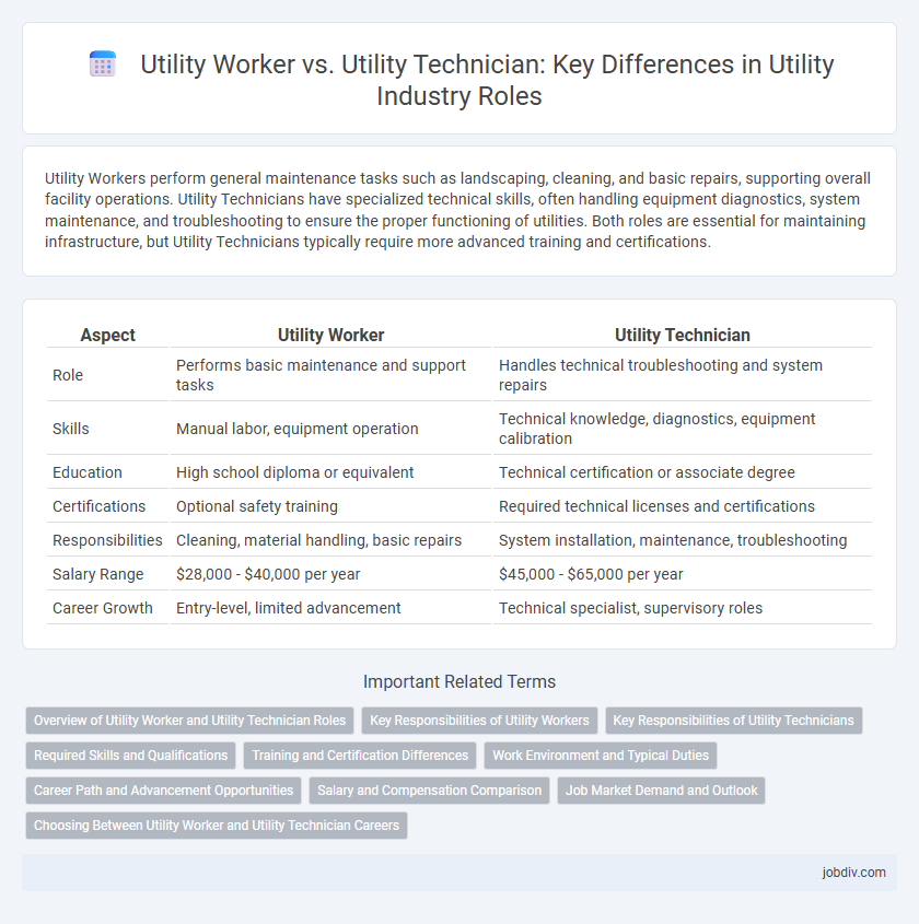 Utility Worker vs. Utility Technician: Key Differences in Utility Industry Roles