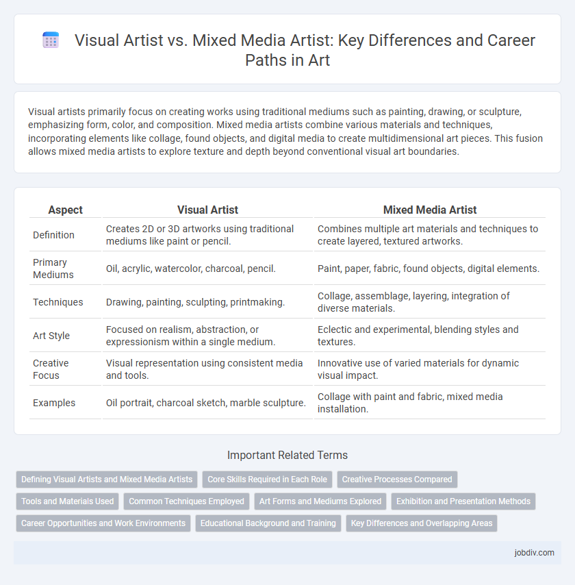 Visual Artist vs. Mixed Media Artist: Key Differences and Career Paths in Art