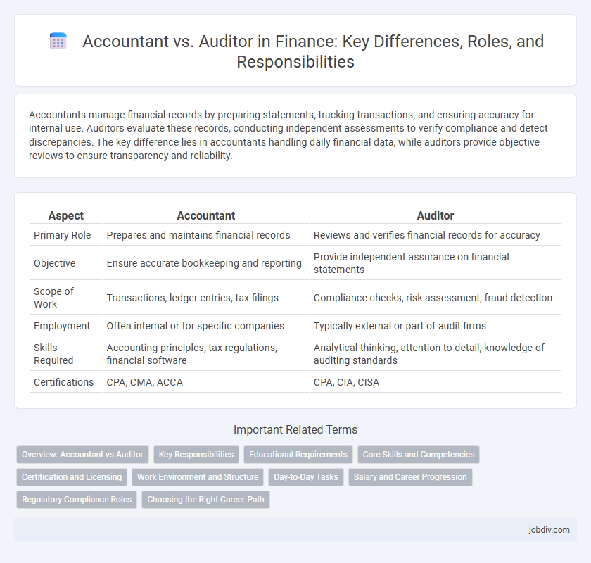 Accountant vs. Auditor in Finance: Key Differences, Roles, and Responsibilities