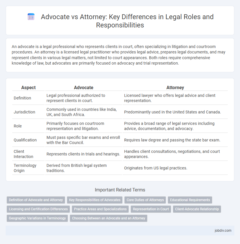 Advocate vs Attorney: Key Differences in Legal Roles and Responsibilities