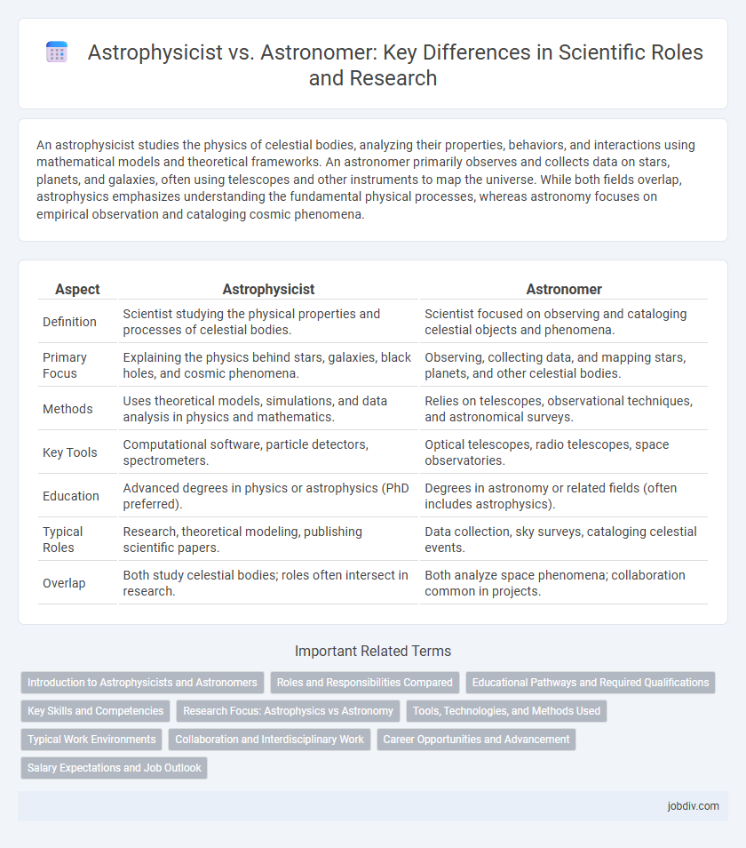 Astrophysicist vs. Astronomer: Key Differences in Scientific Roles and Research
