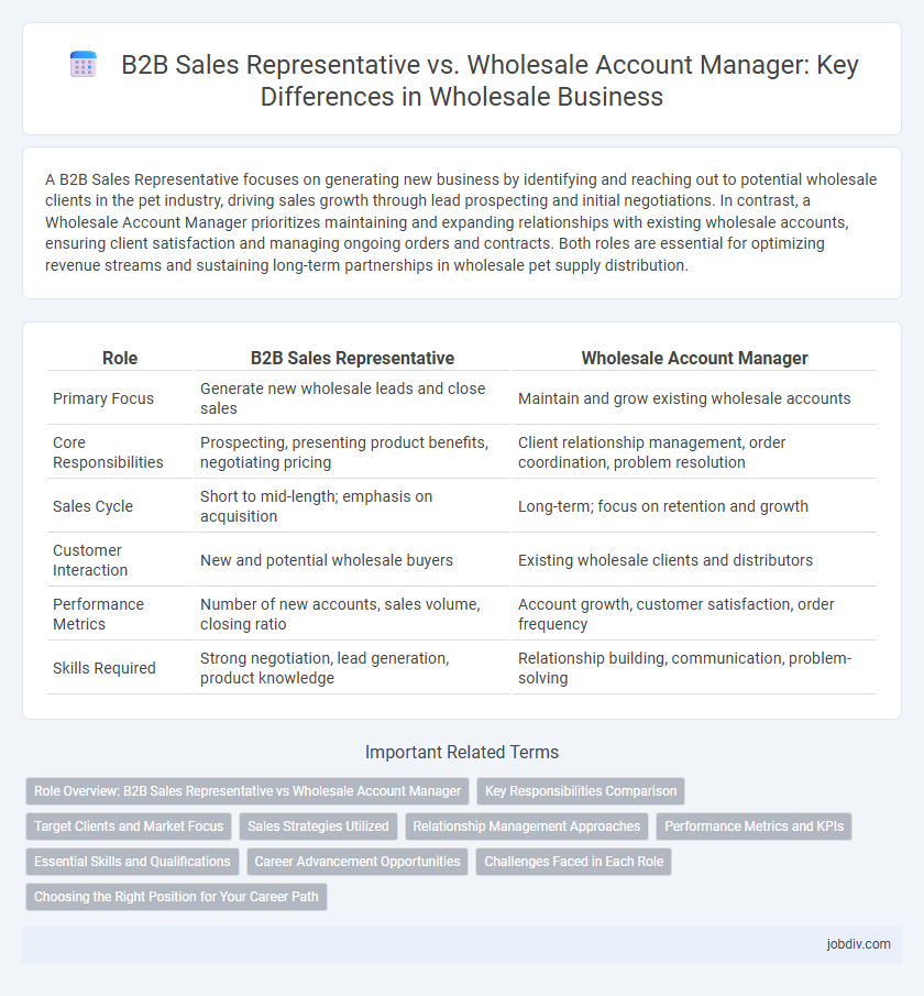 B2B Sales Representative vs. Wholesale Account Manager: Key Differences in Wholesale Business