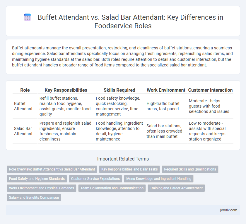 Buffet Attendant vs. Salad Bar Attendant: Key Differences in Foodservice Roles