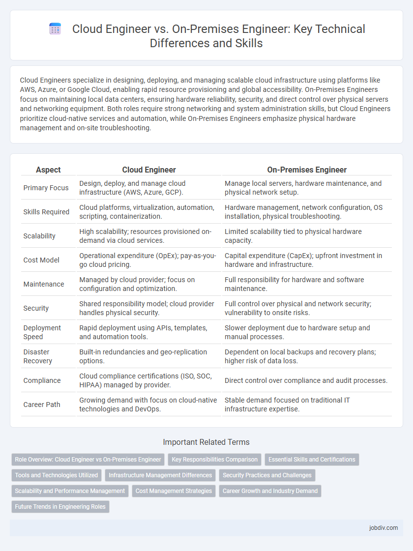 Cloud Engineer vs. On-Premises Engineer: Key Technical Differences and Skills