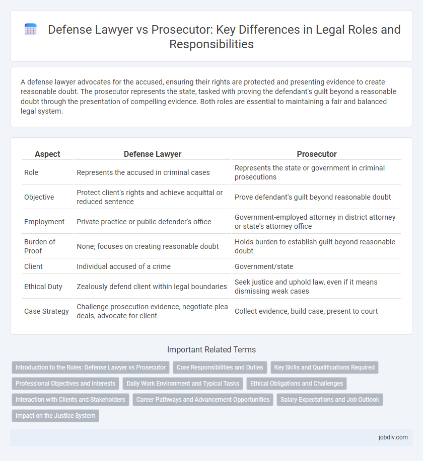 Defense Lawyer vs Prosecutor: Key Differences in Legal Roles and Responsibilities