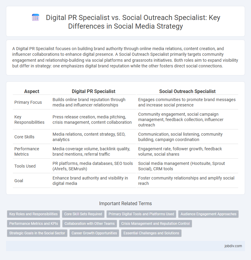 Digital PR Specialist vs. Social Outreach Specialist: Key Differences in Social Media Strategy